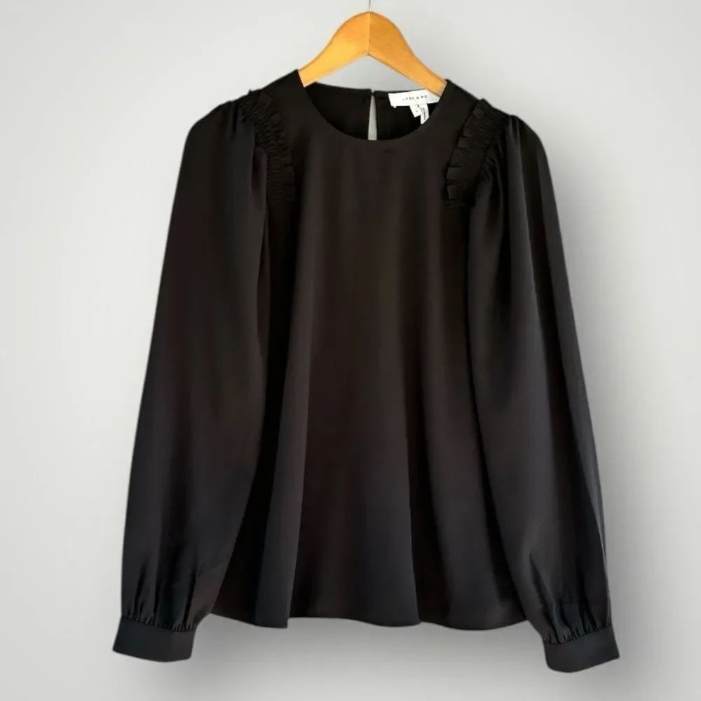 🎉5 for $45🎉 Lark & ro top blouse shirt size 6 black